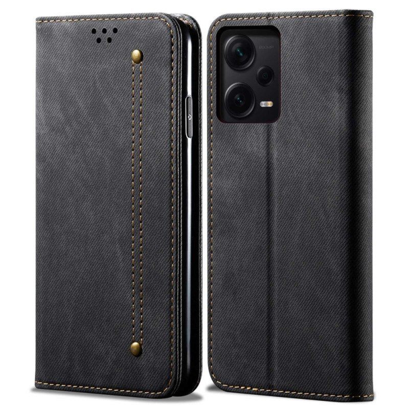 Puhelinkuoret Xiaomi Redmi Note 12 Pro Plus Kotelot Flip Denim Kangas